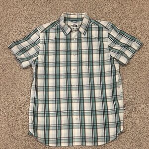 The North Face Blue and White Plaid Casual Shirt